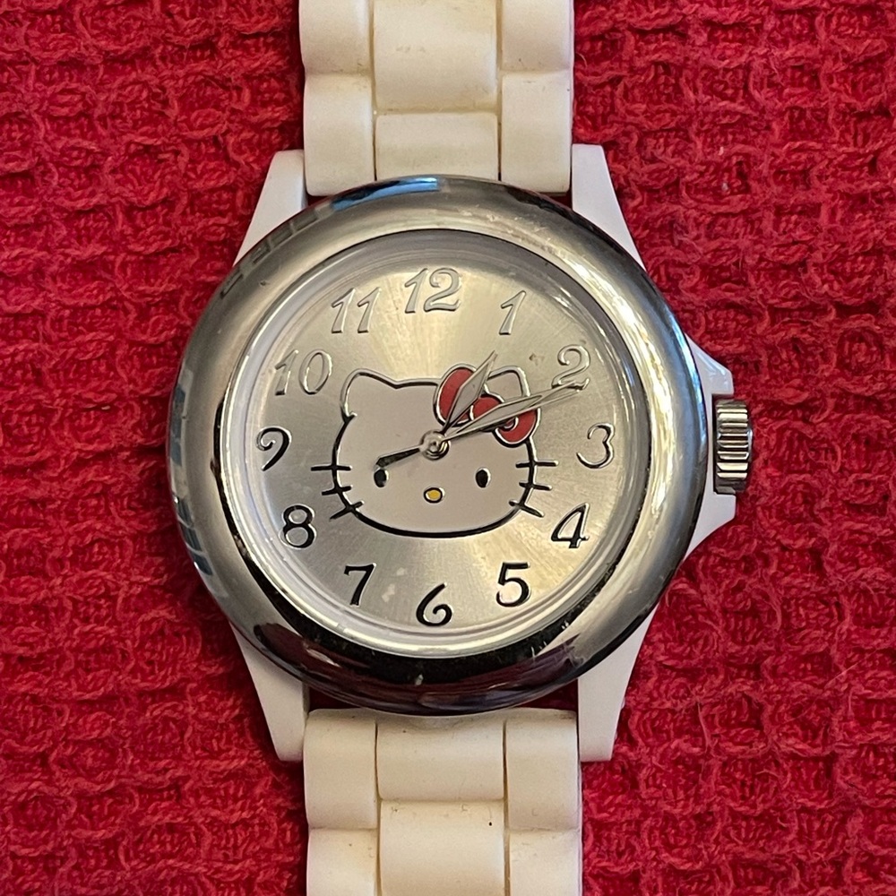 Hello Kitty Silver and White Watch